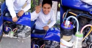 Joven ingeniero peruano inventó una mototaxi que funciona solo con agua