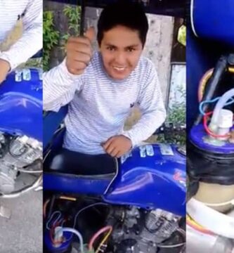 Joven ingeniero peruano inventó una mototaxi que funciona solo con agua